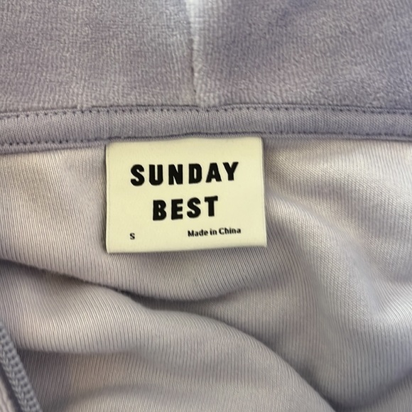 Aritzia/Sunday Best velvet zip up - Picture 3 of 3